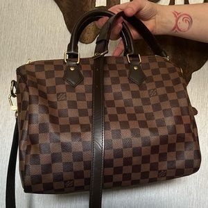 Louis Vuitton Damier Ebene Speedy 30 Bandouliere